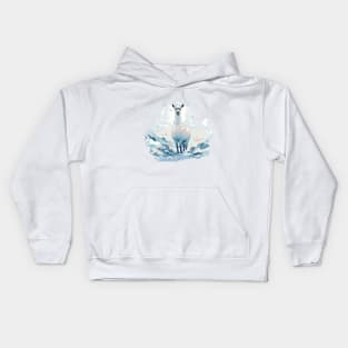 Llama in Winter Wonderland Kids Hoodie